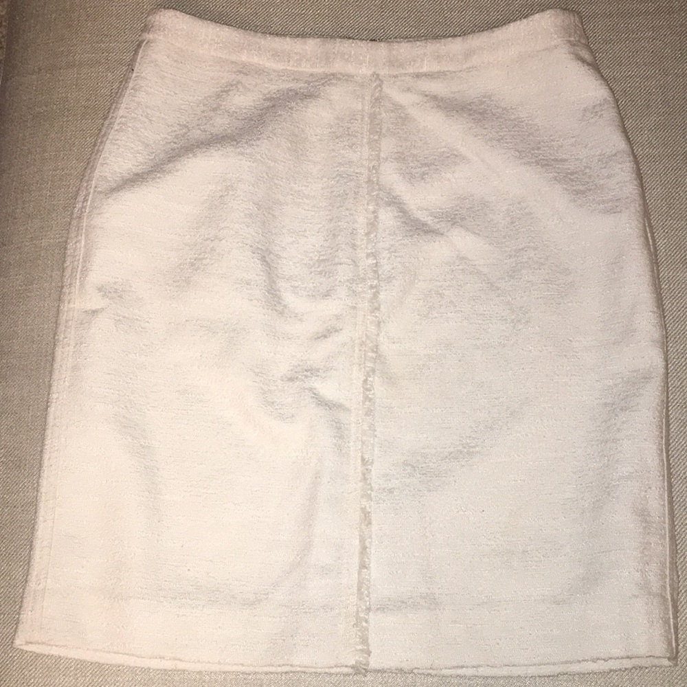 Ann Taylor petite cream pencil skirt